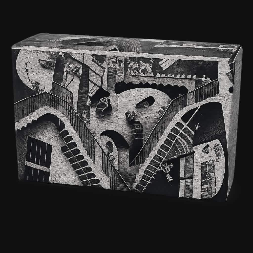 EVOK Shuttle Escher-Inspired Optical Illusion Phone Amplifier