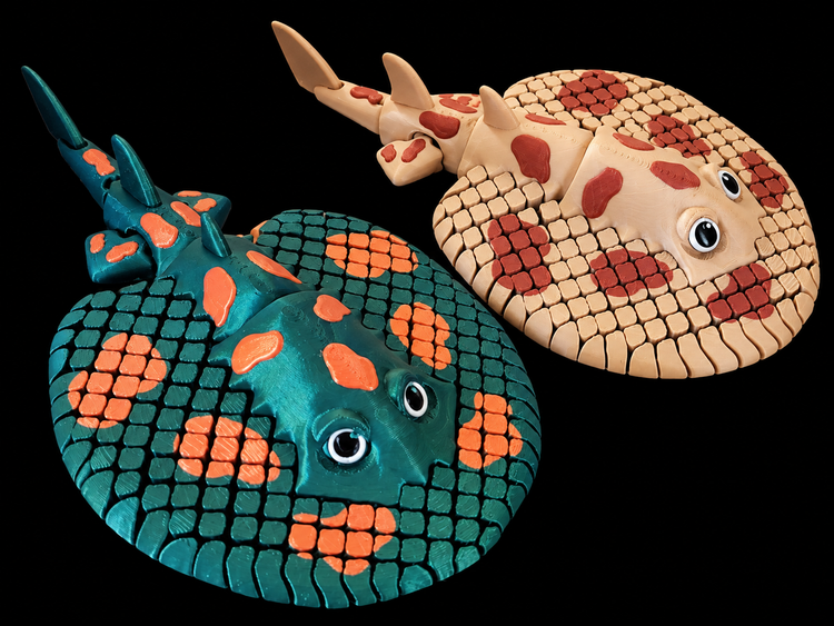 Flexi Stingray – Custom Color Articulated 3D Print
