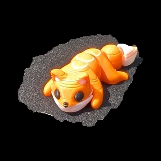 Mini Fox 3D printed mini on black background