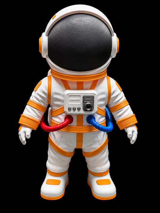 TitanPals Astro 23-inch large format 3D printed astronaut on black background